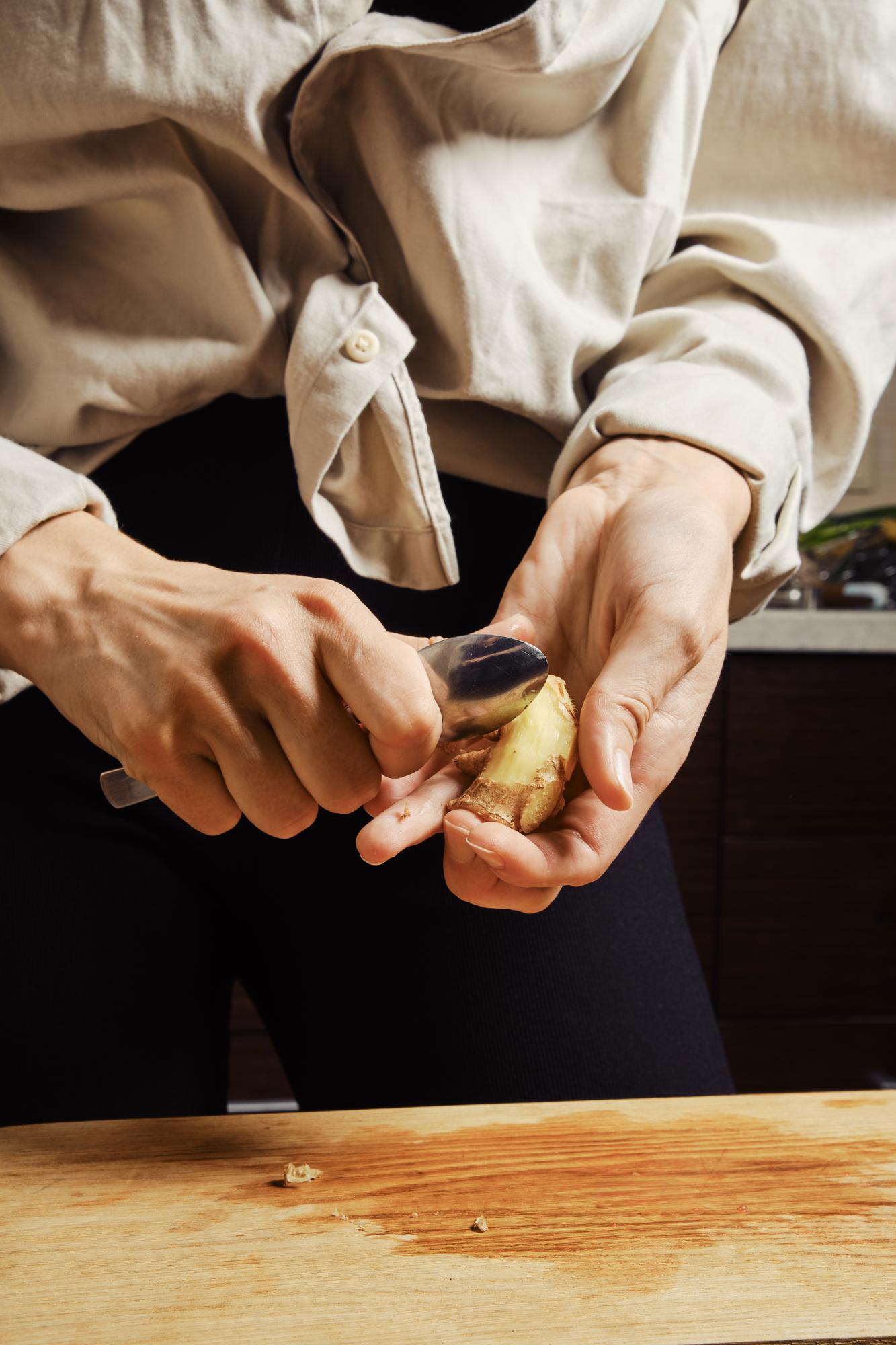 founder plating a dish in studio